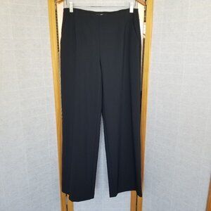 New Up! Black Dress Pants Tummy Control Side Zipper Size 6 NWT Pockets Slimming